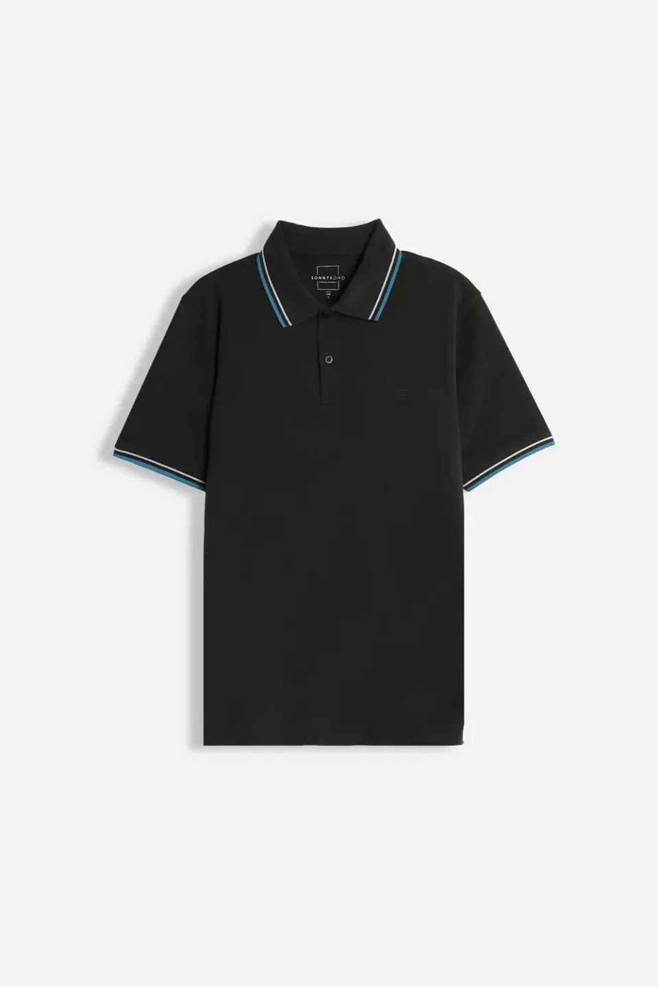 Sonny Bono Basic polo piquet nero manica corta