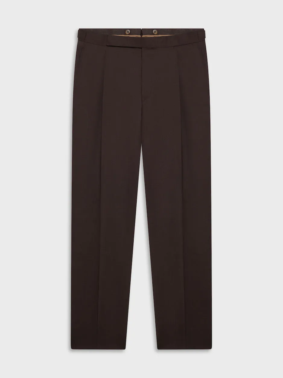 Caruso Rigoletto pantalone lana marrone una pince