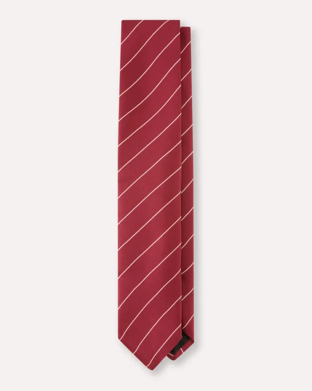 Lardini Cravatta seta jacquard bordeaux regimental