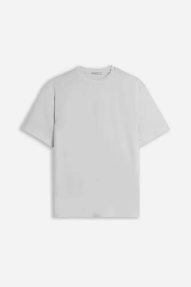 Sonny Bono T-Shirt Girocollo Basic Grigio Ghiaccio