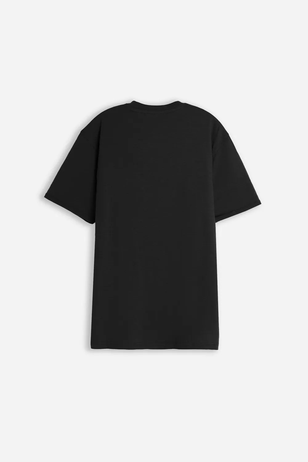 Sonny Bono T-shirt girocollo slub con taschino nera cotone