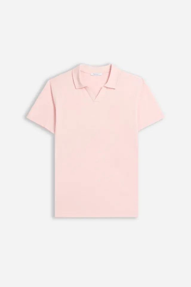 Sonny Bono polo slub collo derby rosa 100% cotone