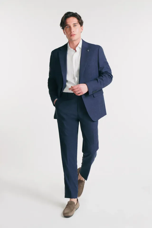 Sonny Bono Comfort Fit pantalone blu elasticizzato