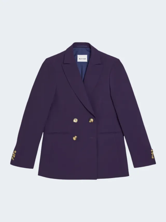 Sand Menswear 3596 Solene blazer doppiopetto viola scuro