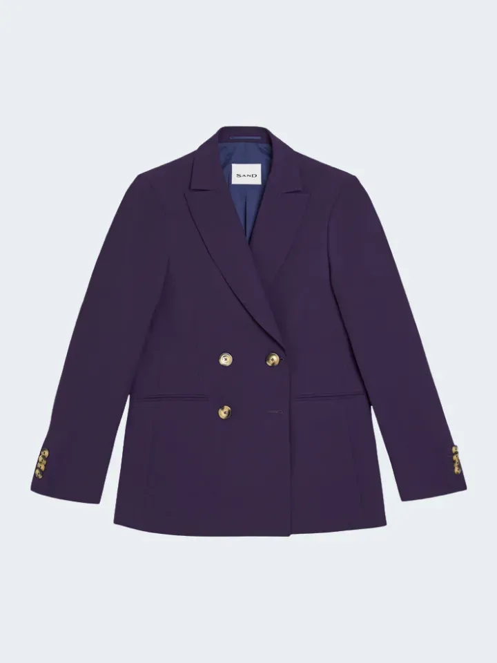 Sand Menswear 3596 Solene blazer doppiopetto viola scuro