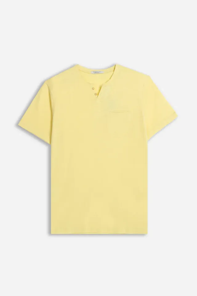 Sonny Bono Slub t-shirt goccia giallo chiaro