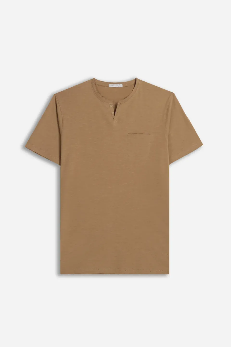 Sonny Bono t-shirt collo goccia slub biscotto fiammato