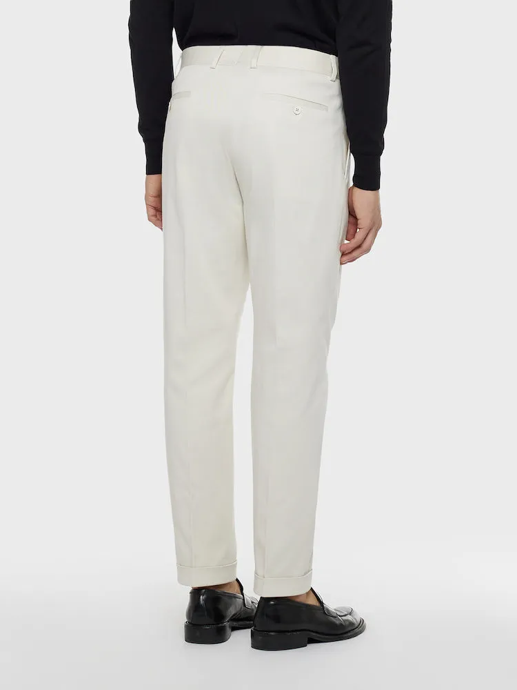 Caruso Norma pantalone carrot fit cotone panna
