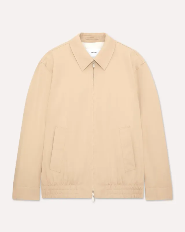 Lardini giacca camicia cammello cotone seta elasticizzata