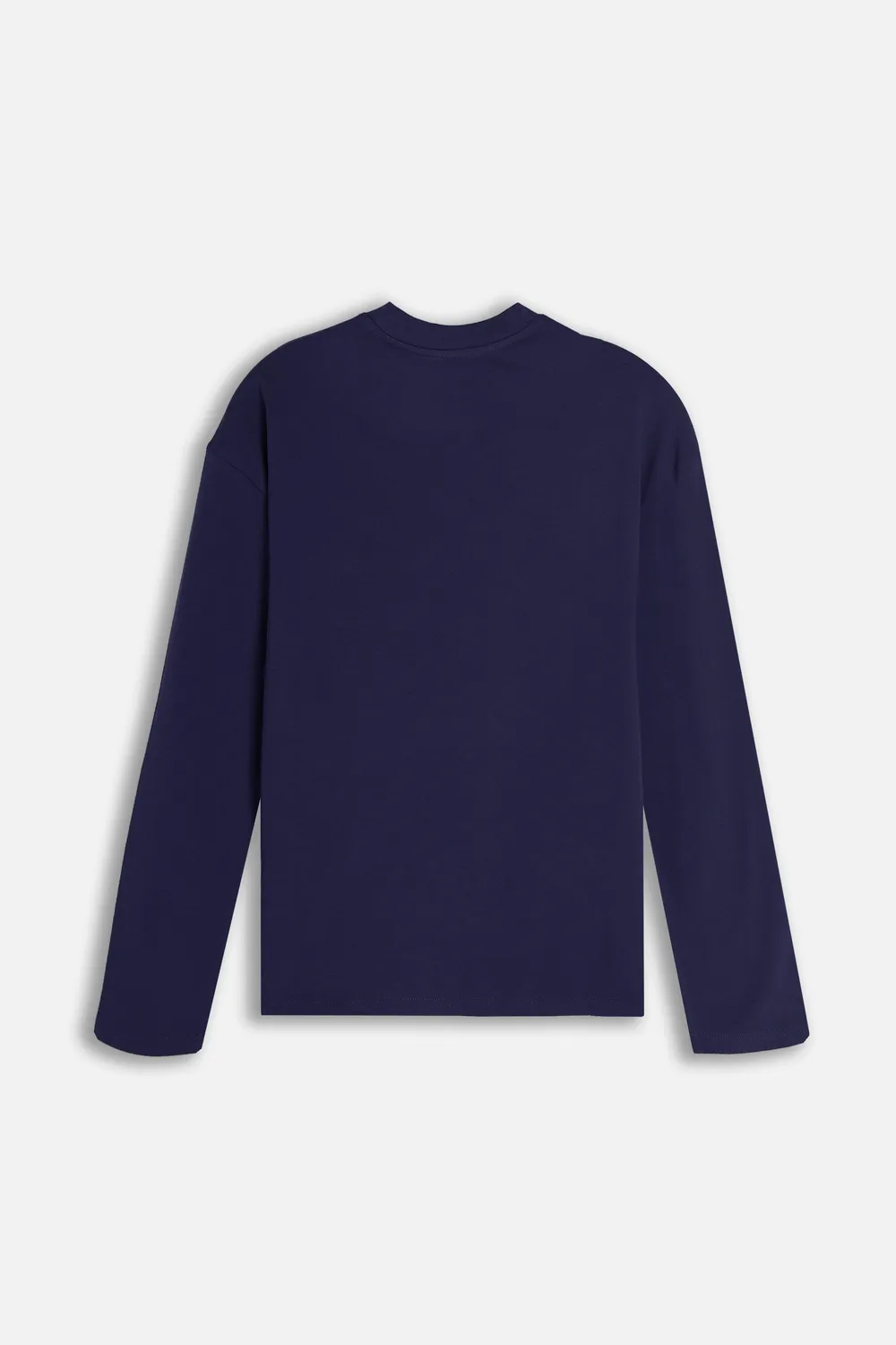 Sonny Bono T-Shirt Manica Lunga Logo Blu Cotone