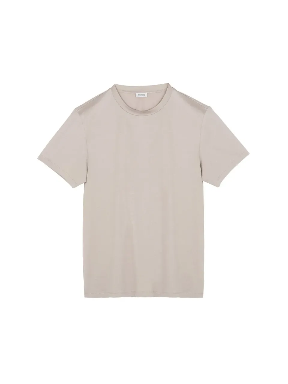 Paoloni T-shirt jersey cotone beige girocollo