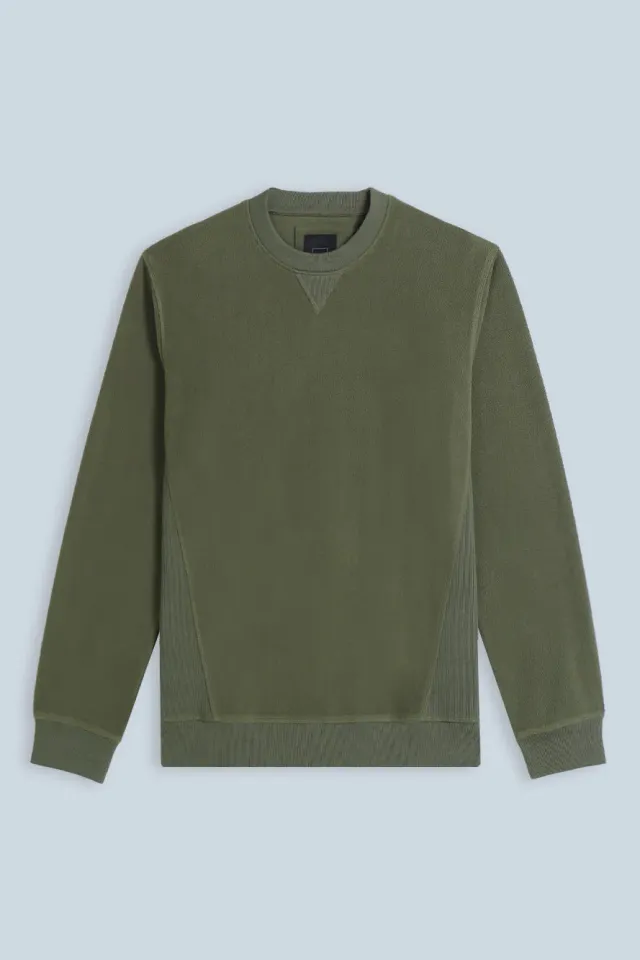Sonny Bono felpa pile verde militare costina
