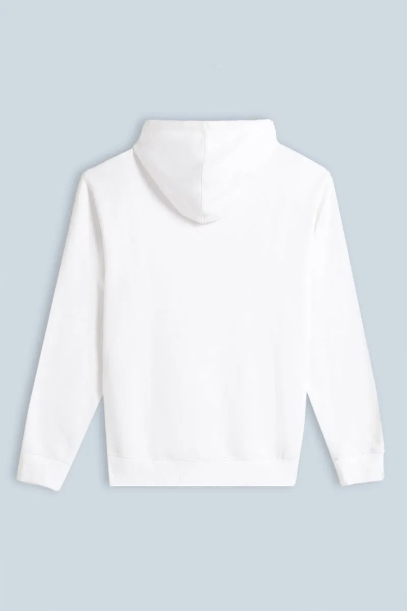 Sonny Bono Felpa Cappuccio Patch Comfort Fit Panna