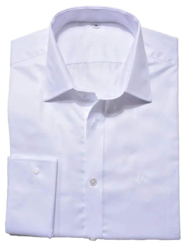 Alain Delon camicia bianca extra slim fit gemelli