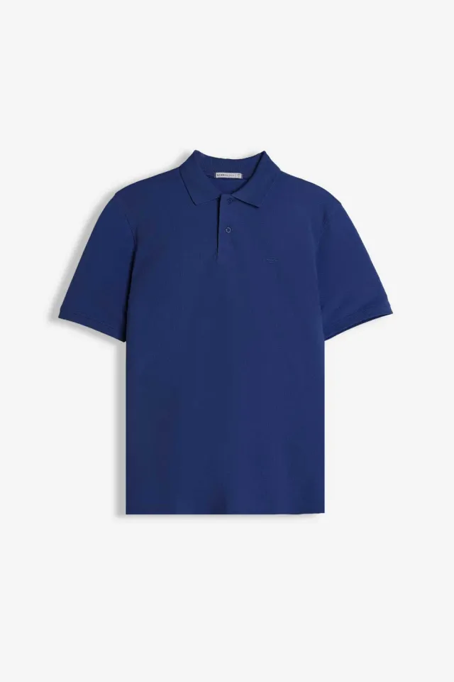 Sonny Bono Polo Piquet Basic Royal tinta unita logo
