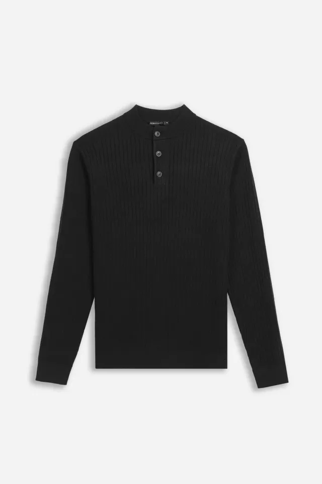Sonny Bono Maglia Serafino Coste Nero Bottoni