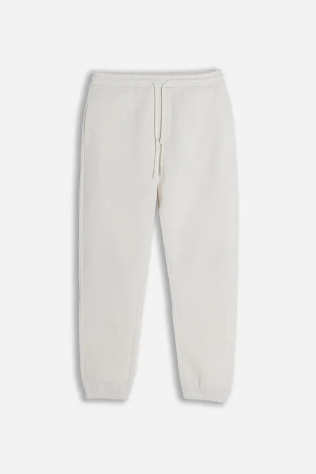 Sonny Bono Pantalone Felpa Jogger Panna Cotone