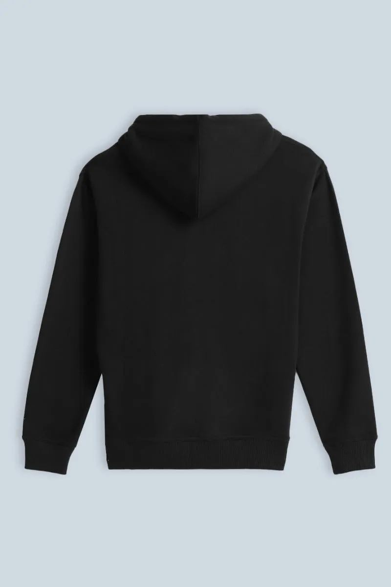 Sonny Bono Comfort Fit felpa cappuccio nero con patch