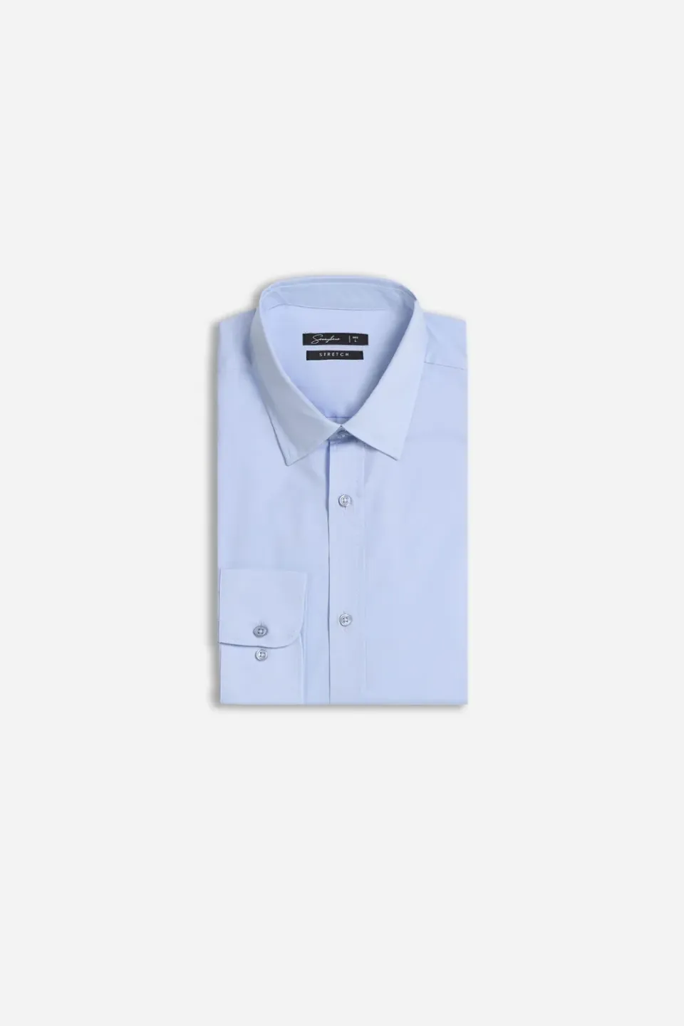 Sonny Bono camicia basic stretch celeste