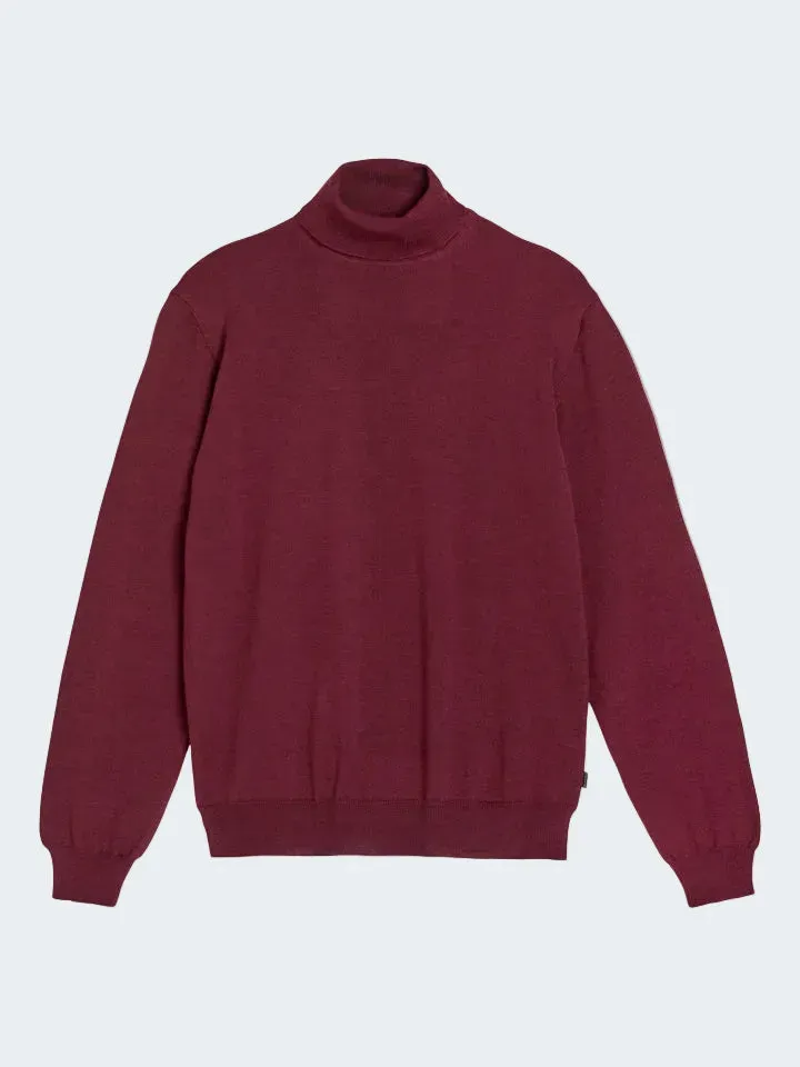Sand Menswear Merino Id maglione dolcevita lana rosso