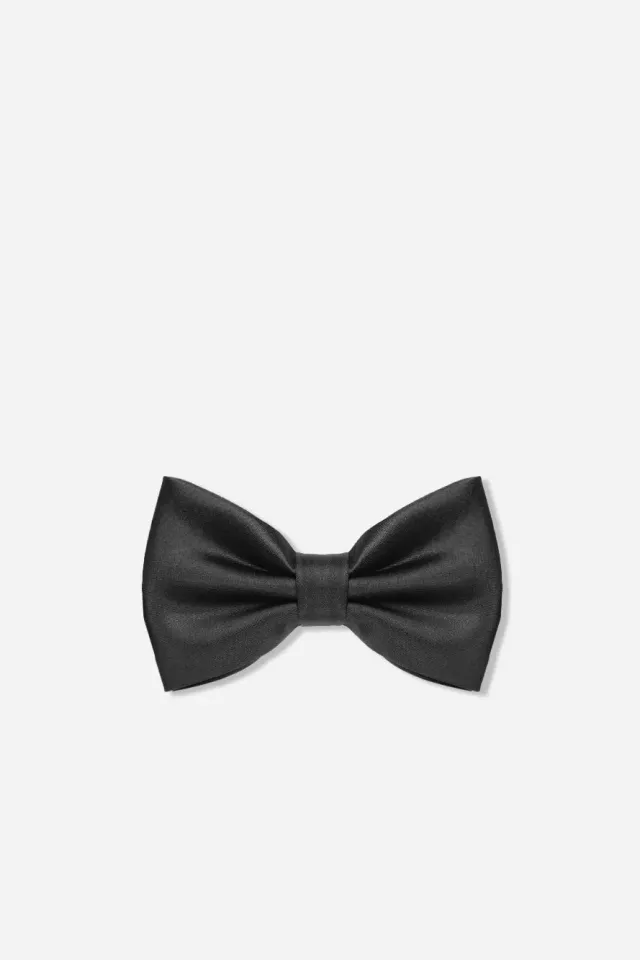 Sonny Bono papillon raso nero tinta unita cerimonia