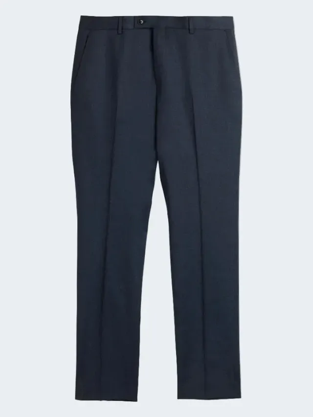 Sand Menswear Craig 585 pantalone flanella stretch blu scuro