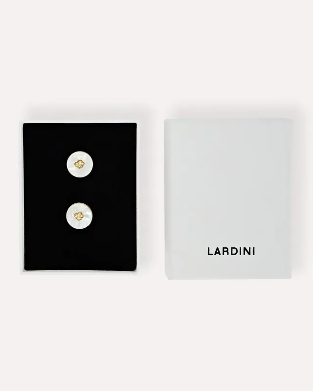 Lardini Gemelli Madreperla Australiana Fiore Oro
