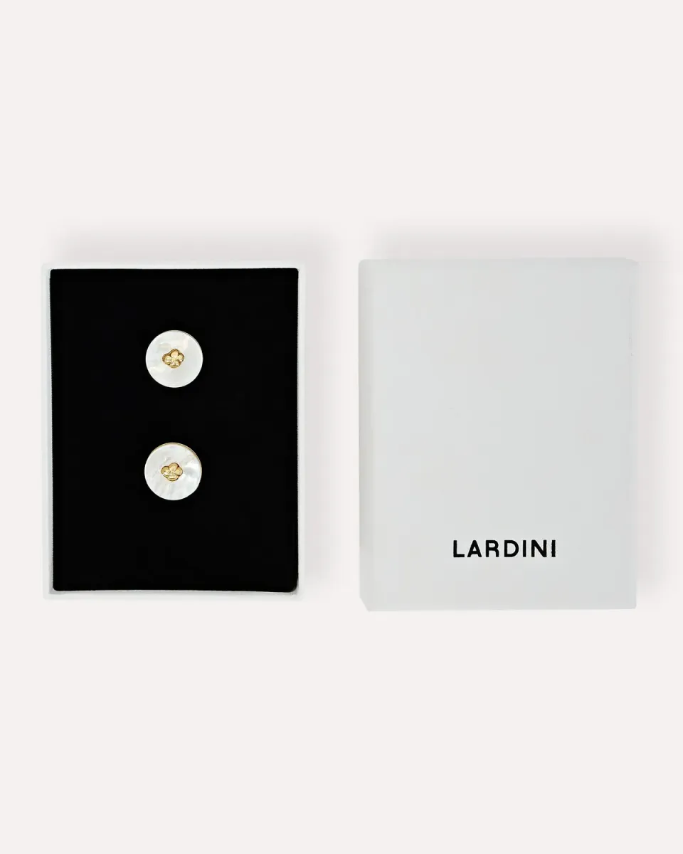 Lardini Gemelli Madreperla Australiana Fiore Oro