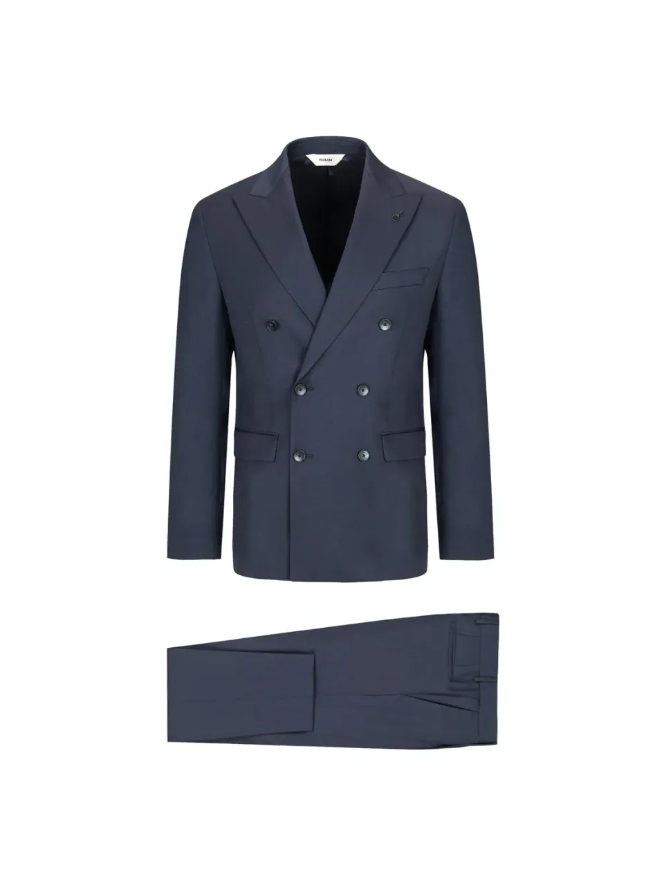 Paoloni Abito Doppiopetto Saglia Lana Stretch Blu