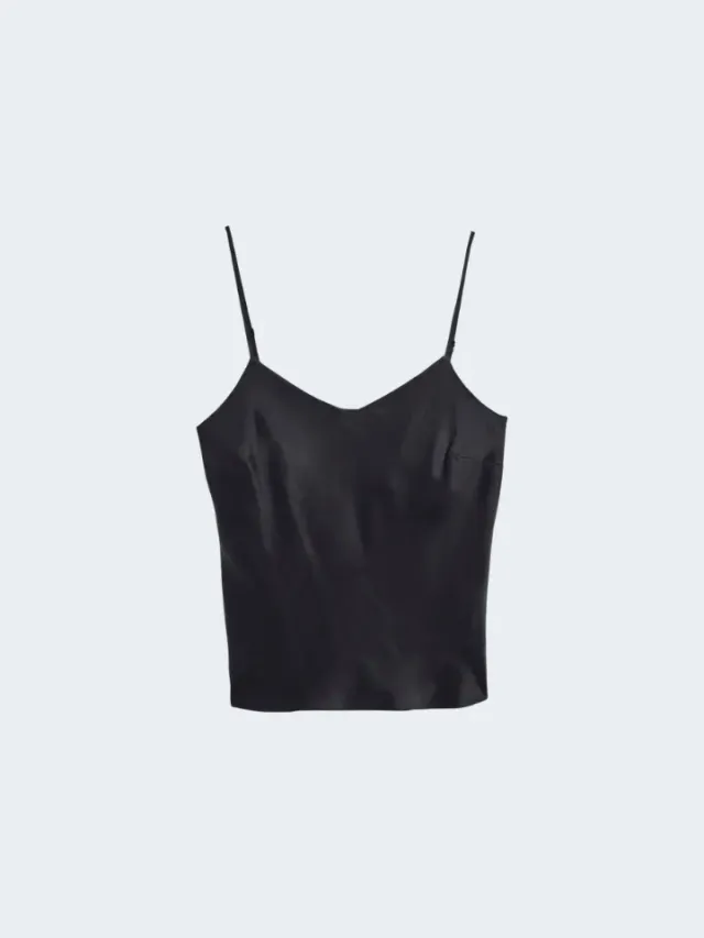 Sand Menswear Matt Maris 3176 top seta nero scollo a V