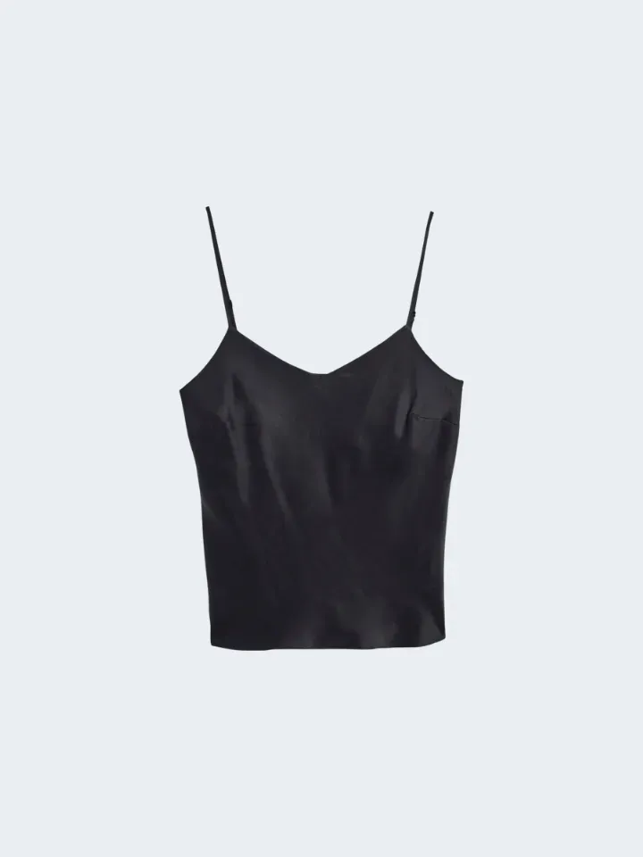 Sand Menswear Matt Maris 3176 top seta nero scollo a V