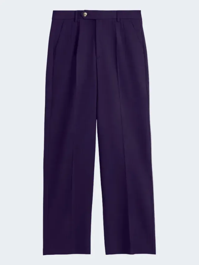 Sand Dori High pantaloni viola scuro vita alta 695