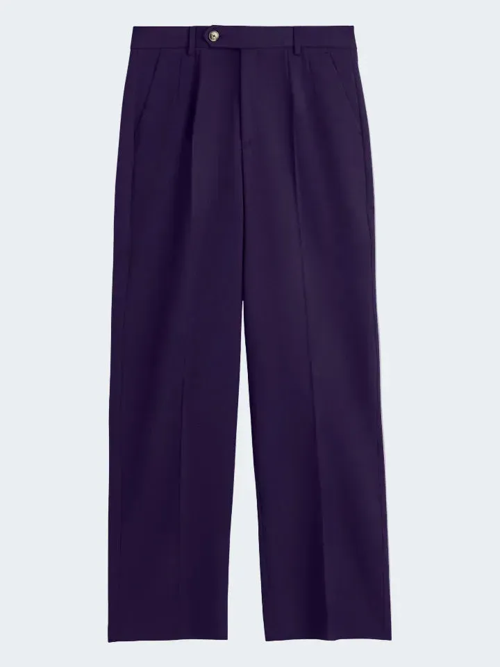 Sand Dori High pantaloni viola scuro vita alta 695