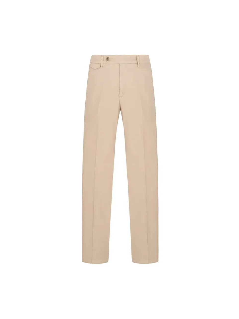 Paoloni Pantalone slim gabardina beige cotone stretch
