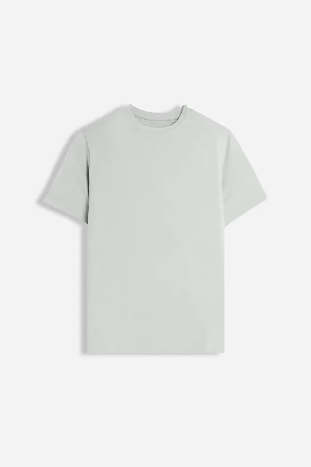 Sonny Bono t-shirt girocollo grigio stretch basic