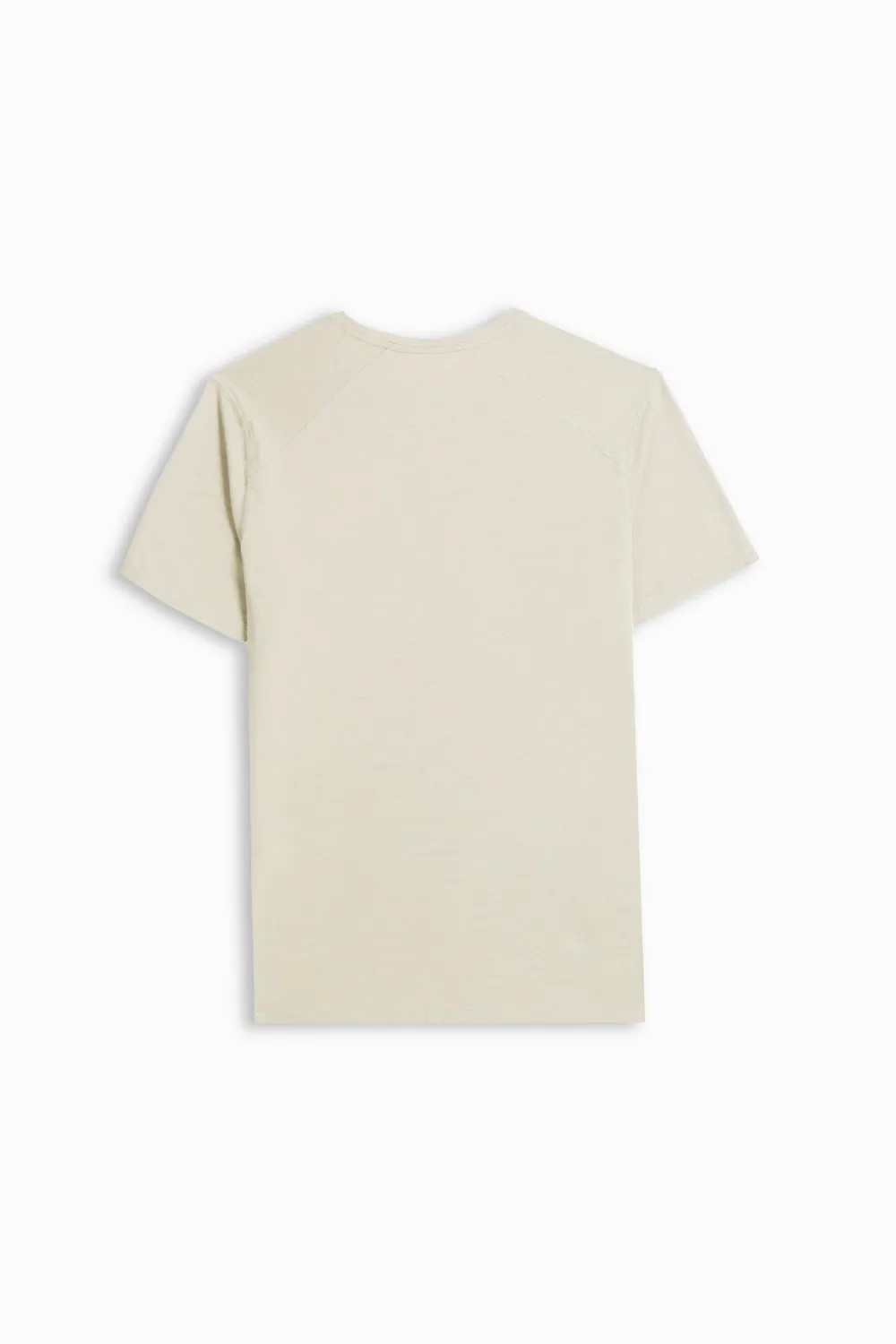 Sonny Bono Basic Slub Girocollo T-Shirt Beige Chiaro Traspirante