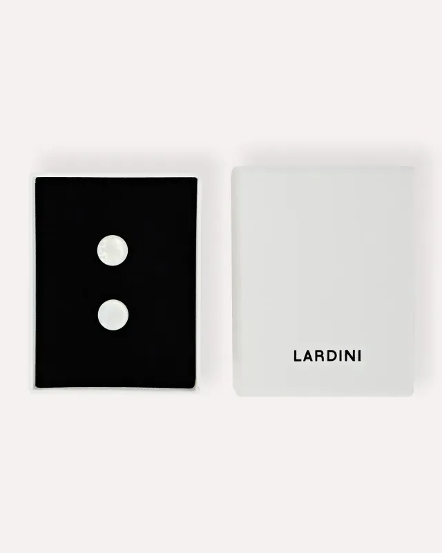 Lardini gemelli tondi madreperla australiana bianca