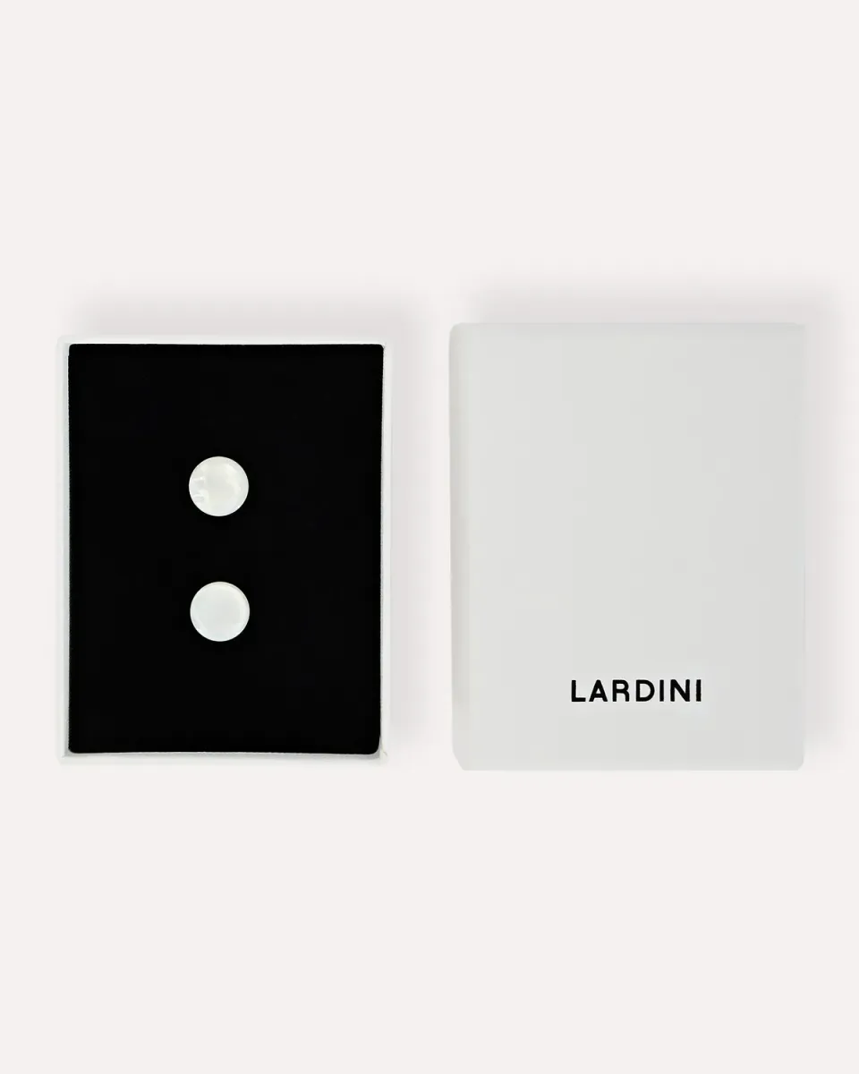 Lardini gemelli tondi madreperla australiana bianca